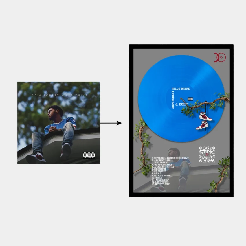 J. COLE – 2014 FOREST HILLS DRIVE VINYL WALL ART - Image 2