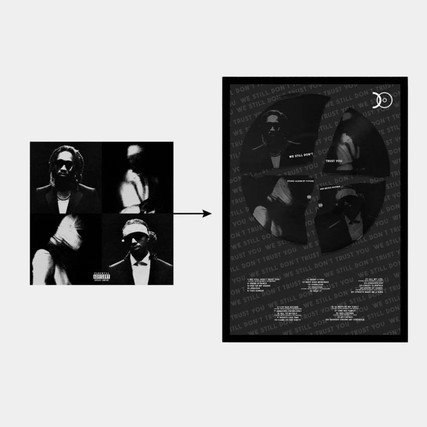 FUTURE & METRO BOOMIN – WE STILL DON’T TRUST YOU VINYL WALL ART - Image 2