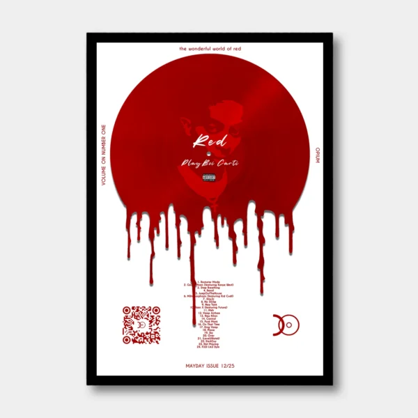 PLAYBOICARTI – WHOLE LOTTA RED VINYL WALL ART