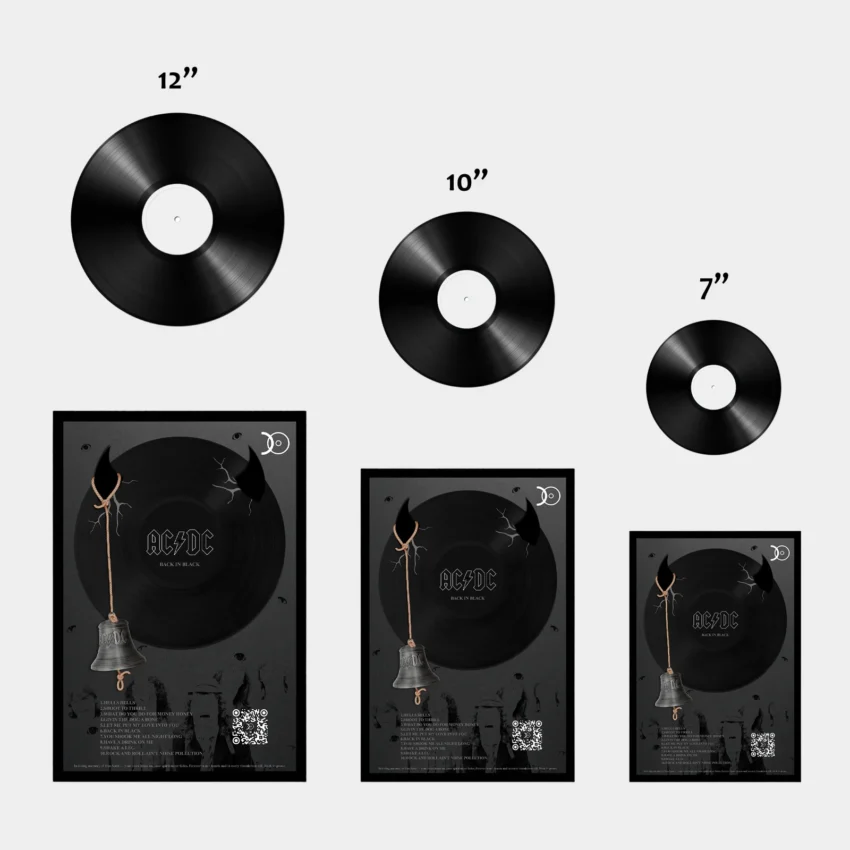 AC/DC – BACK IN BLACK VINYL WALL ART - Image 3