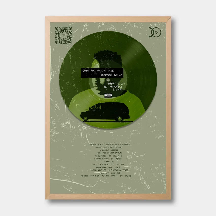 KENDRICK LAMAR – GOOD KID, M.A.A.D CITY VINYL WALL ART