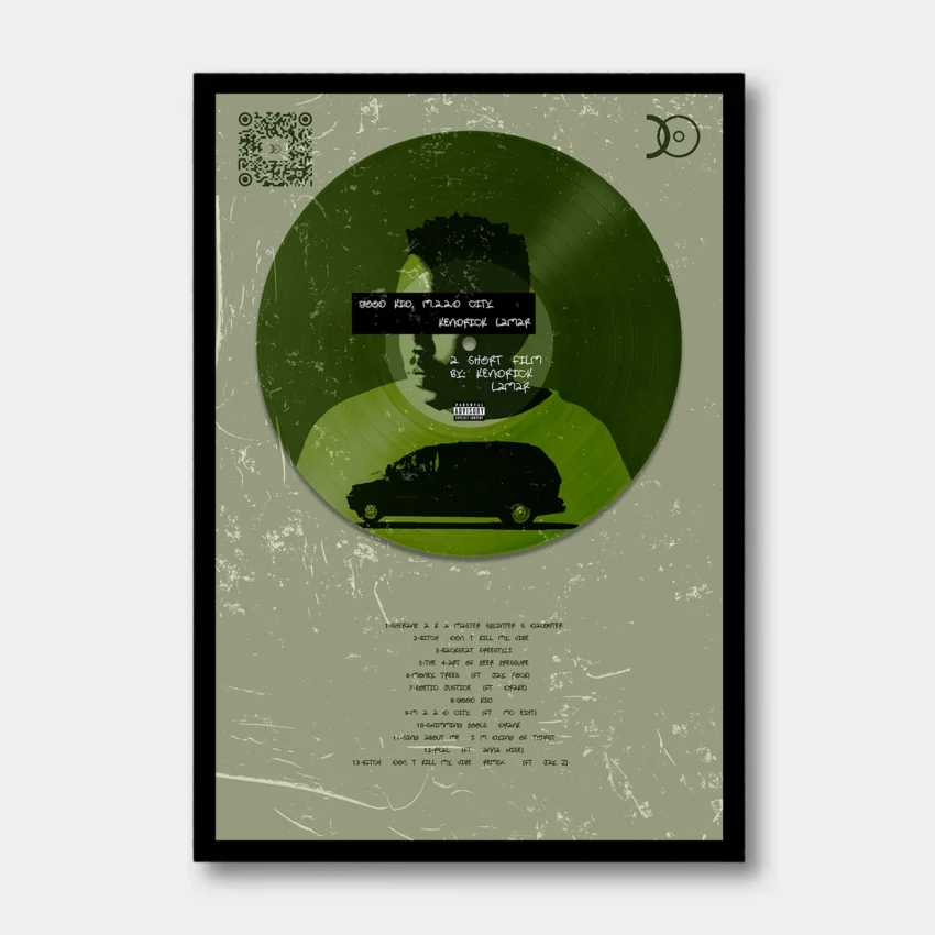 KENDRICK LAMAR – GOOD KID, M.A.A.D CITY VINYL WALL ART - Image 2