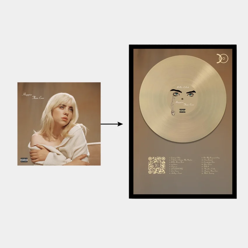 BILLIE EILISH – HAPPIER THAN EVER VINYL WALL ART - Image 2