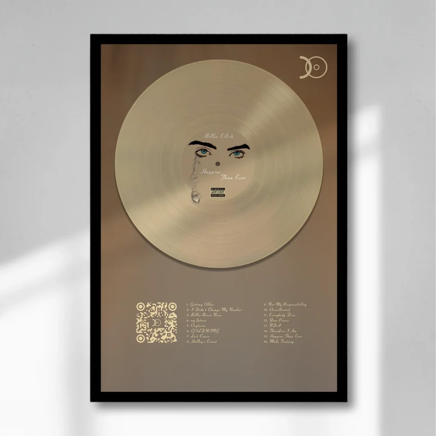 BILLIE EILISH – HAPPIER THAN EVER VINYL WALL ART - Image 5