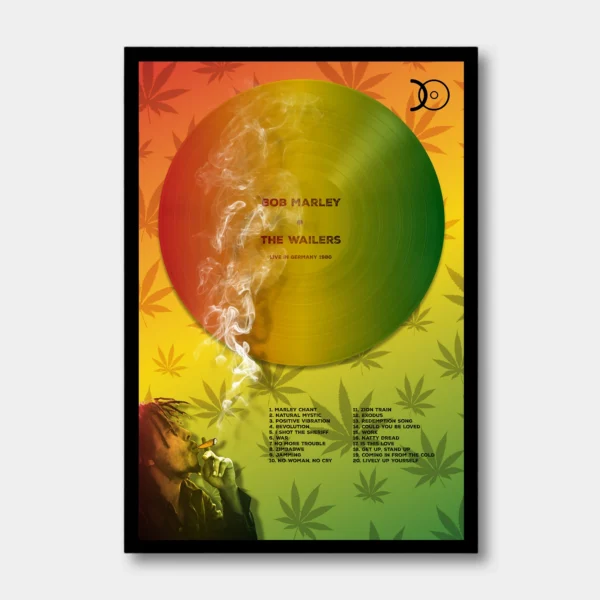 BOB MARLEY– LIVE IN GERMANY 1980 VINYL WALL ART