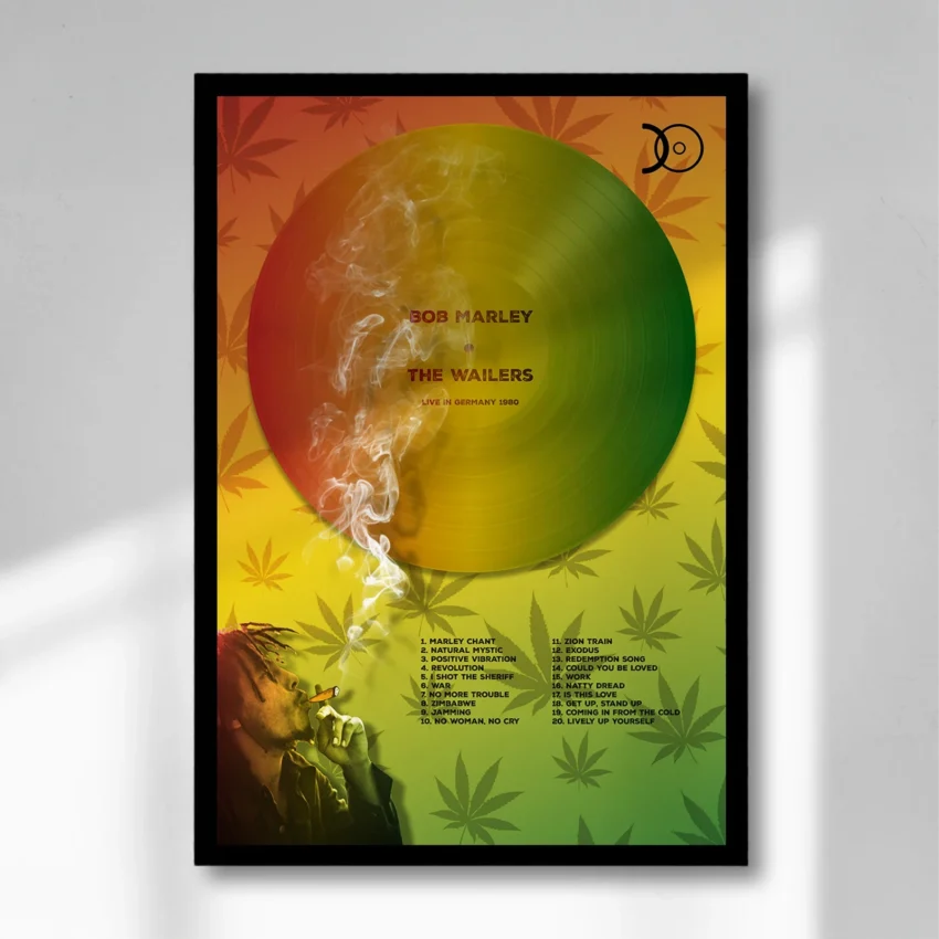 BOB MARLEY– LIVE IN GERMANY 1980 VINYL WALL ART - Image 4