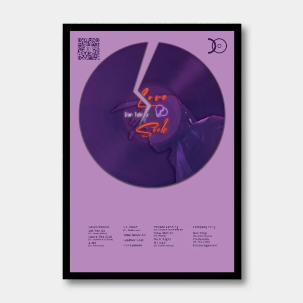 DON TOLIVER – LOVE SICK VINYL WALL ART