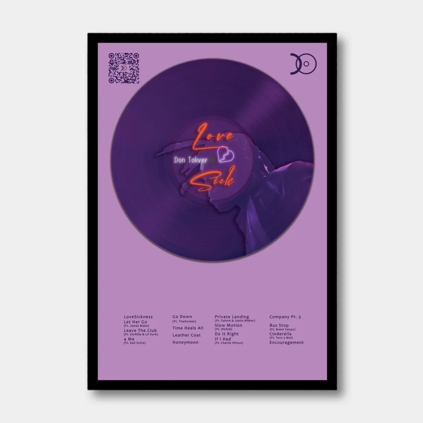 DON TOLIVER – LOVE SICK VINYL WALL ART - Image 2