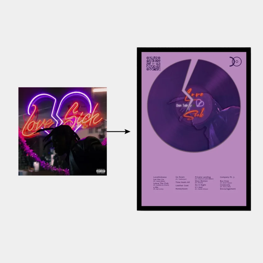 DON TOLIVER – LOVE SICK VINYL WALL ART - Image 3