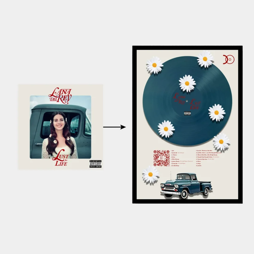 LANA DEL REY – LUST FOR LIFE VINYL WALL ART - Image 2