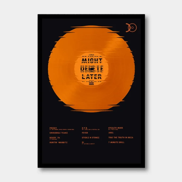 J. COLE – MIGHT DELETE LATER VINYL WALL ART