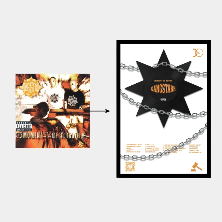 GANGSTARR-MOMENT OF TRUTH VINYL WALL ART - Image 2