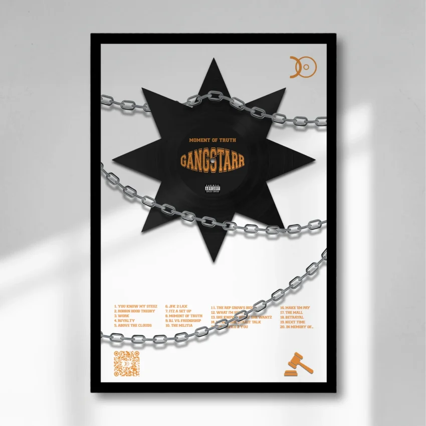 GANGSTARR-MOMENT OF TRUTH VINYL WALL ART - Image 5