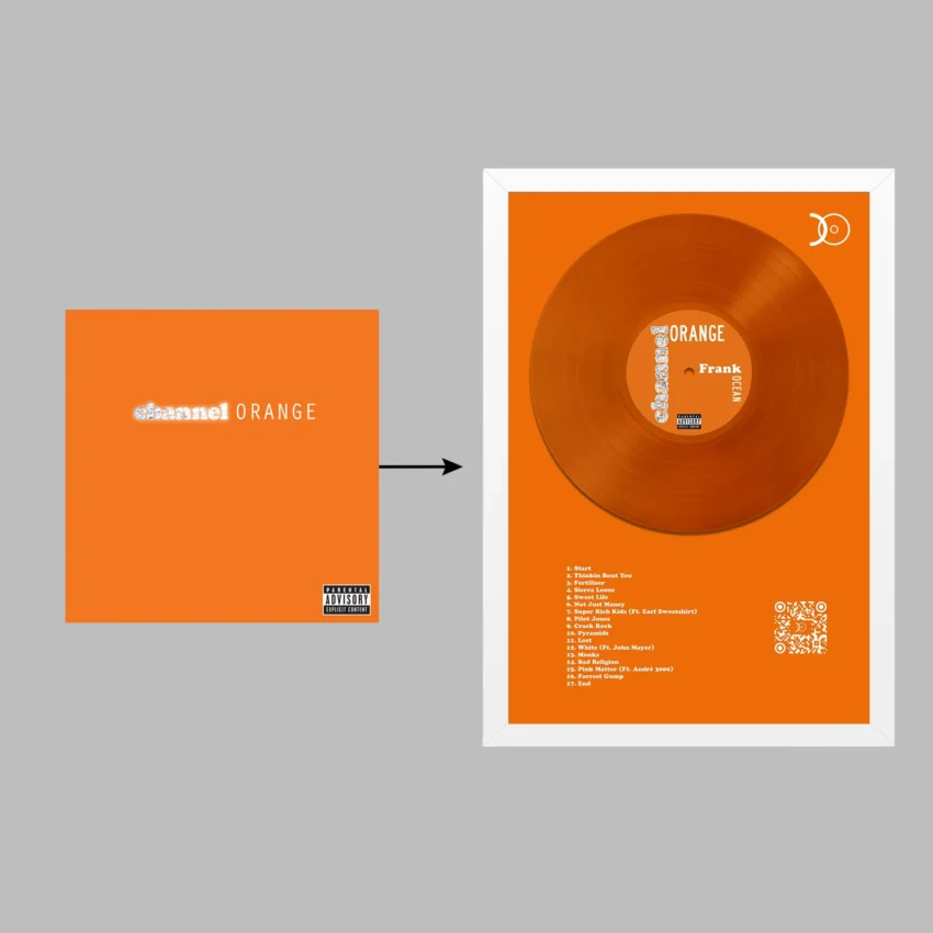 FRANK OCEAN – ORANGE CHANNEL VINYL WALL ART - Image 2