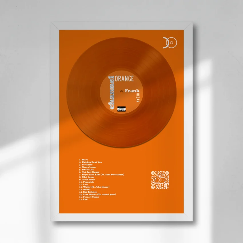 FRANK OCEAN – ORANGE CHANNEL VINYL WALL ART - Image 5
