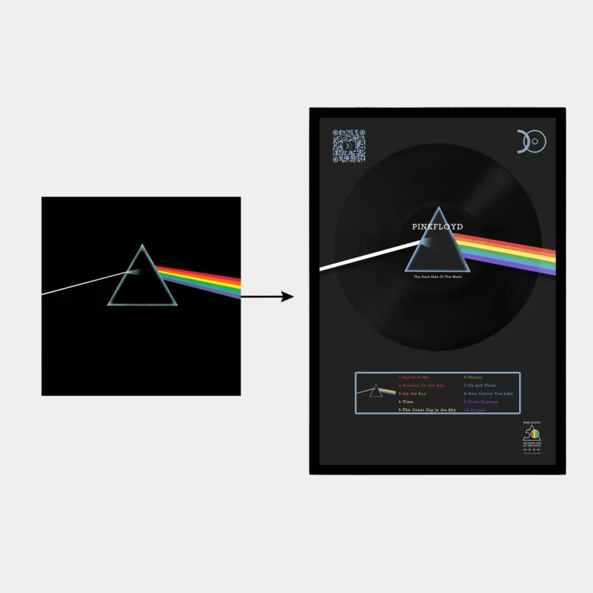 PINK FLOYD – THE DARK SIDE OF THE MOON VINYL WALL ART - Image 2