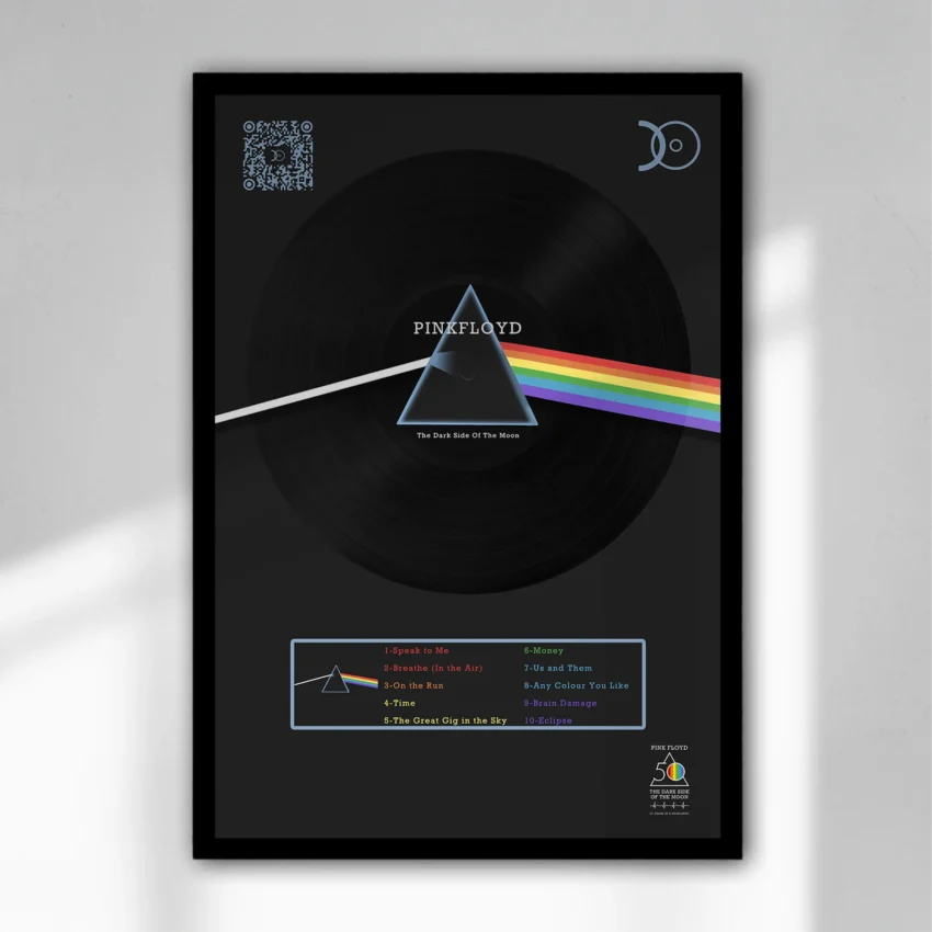 PINK FLOYD – THE DARK SIDE OF THE MOON VINYL WALL ART - Image 5