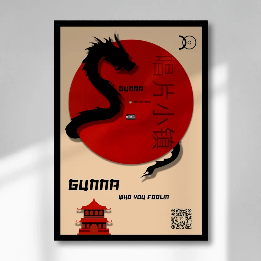 GUNNA – WHO YOU FOOLING VINYL WALL ART - Image 5