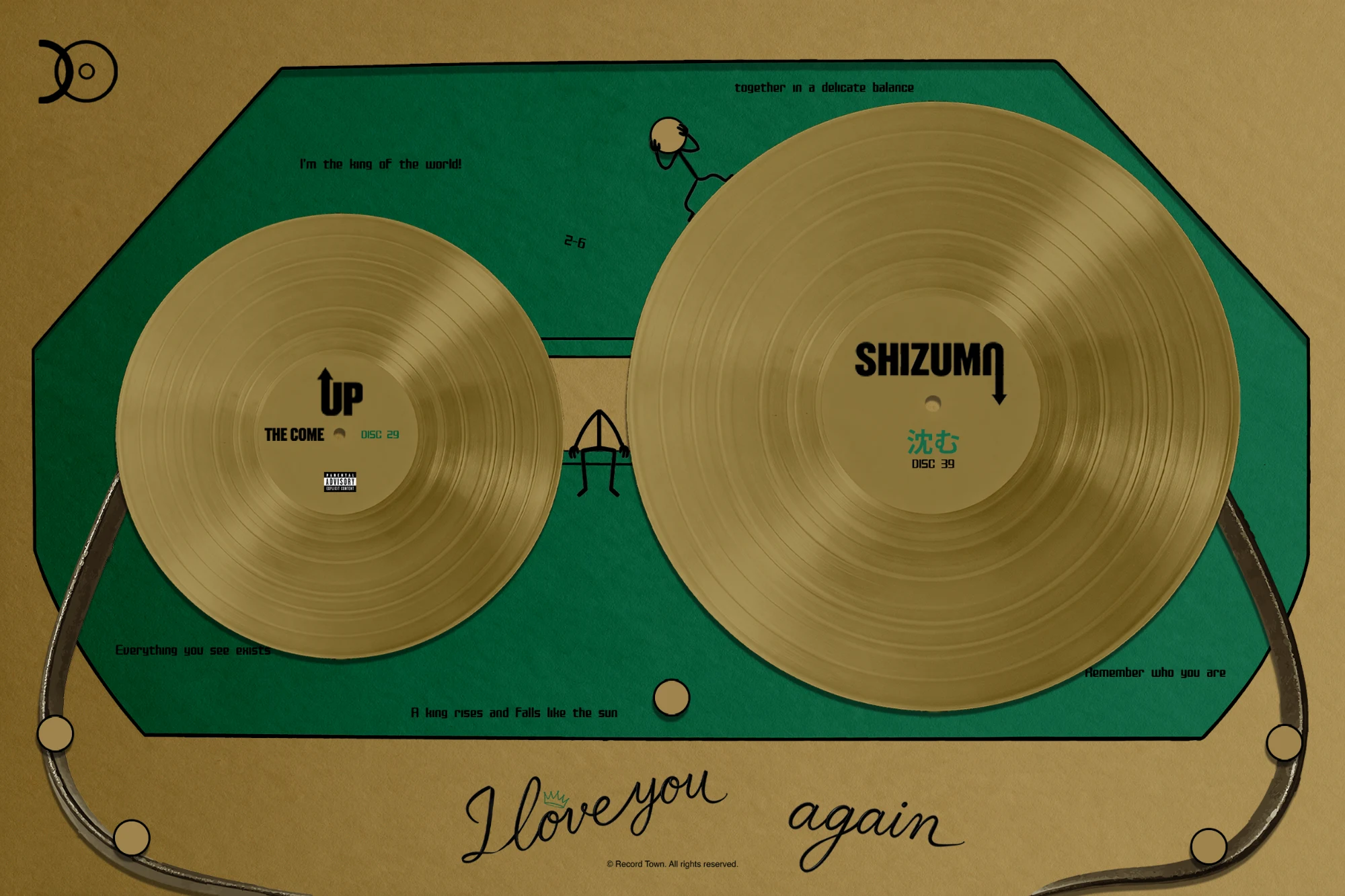 Cassette Tape Collection Green Gold - Artwork