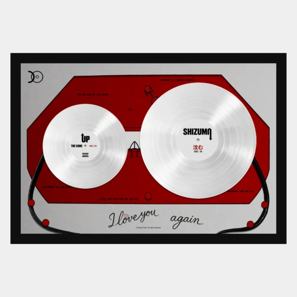 Cassette Tape Collection Red White - Black Frame